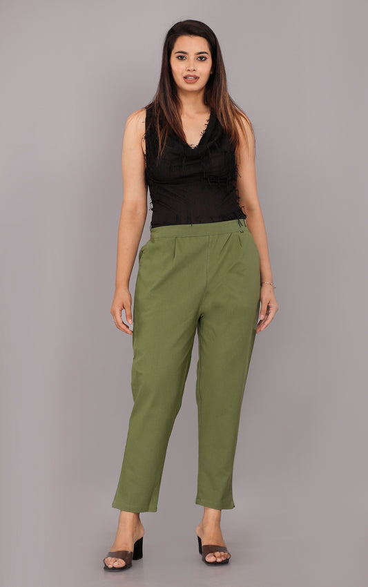 Green Everyday Cotton Pant
