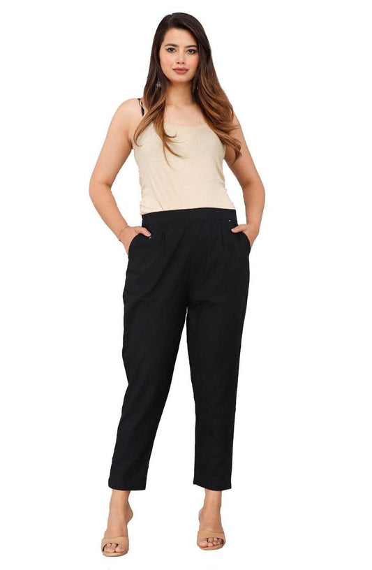 Black Everyday Cotton Pant