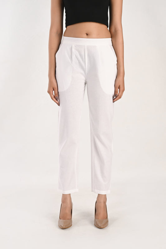 White Everyday Cotton Pant