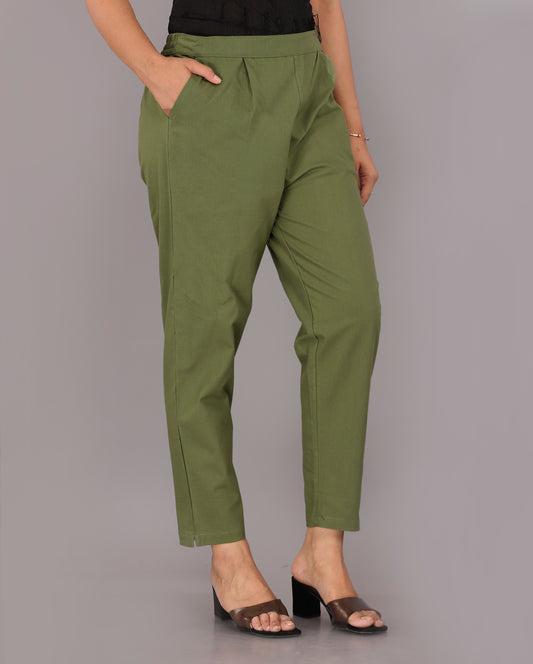 Green Everyday Cotton Pant
