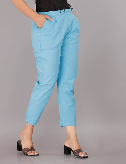 Light Blue Everyday Cotton Pant