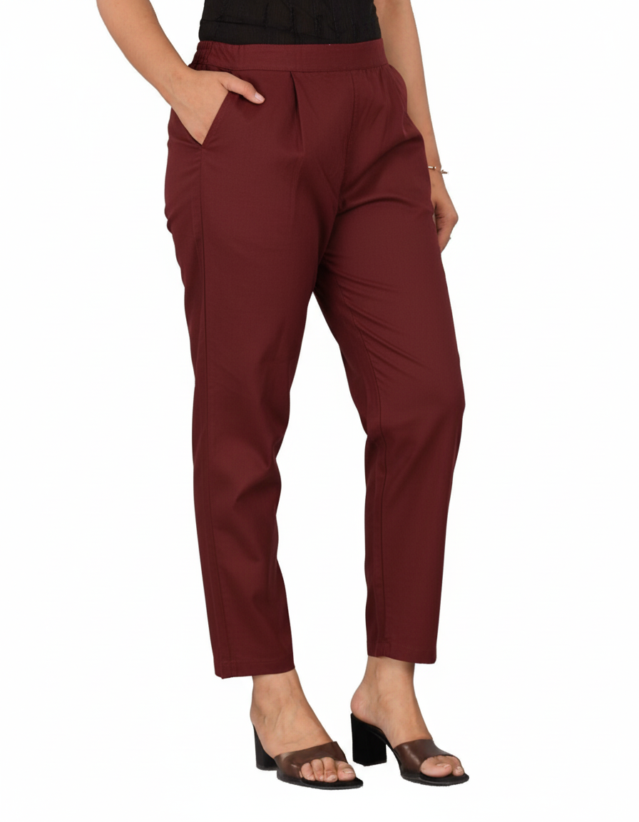 Maron Everyday Cotton Pant