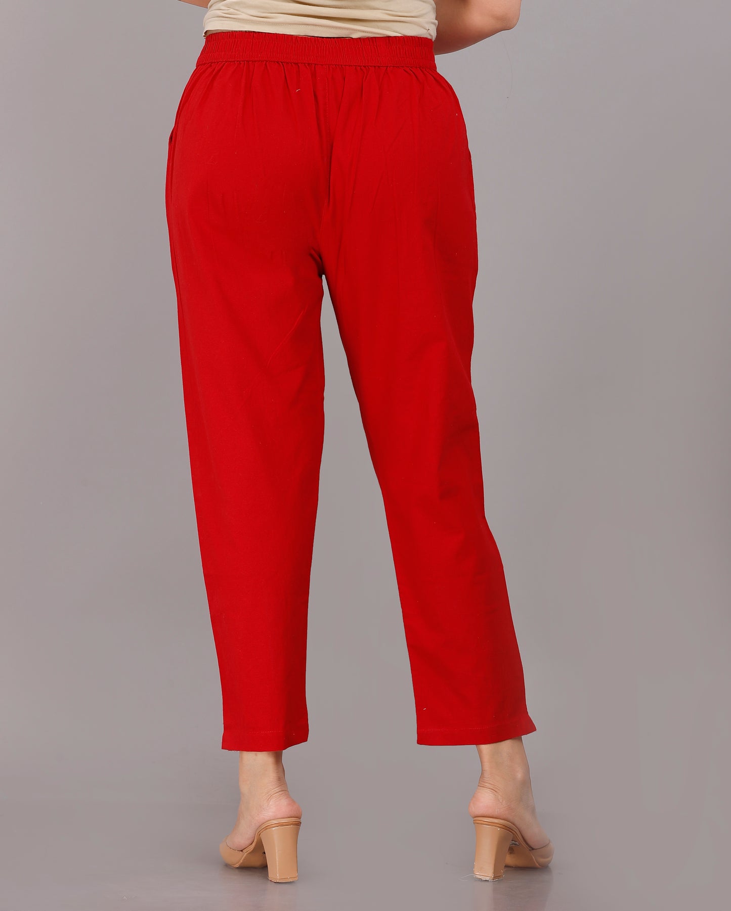 Red Everyday Cotton Pant
