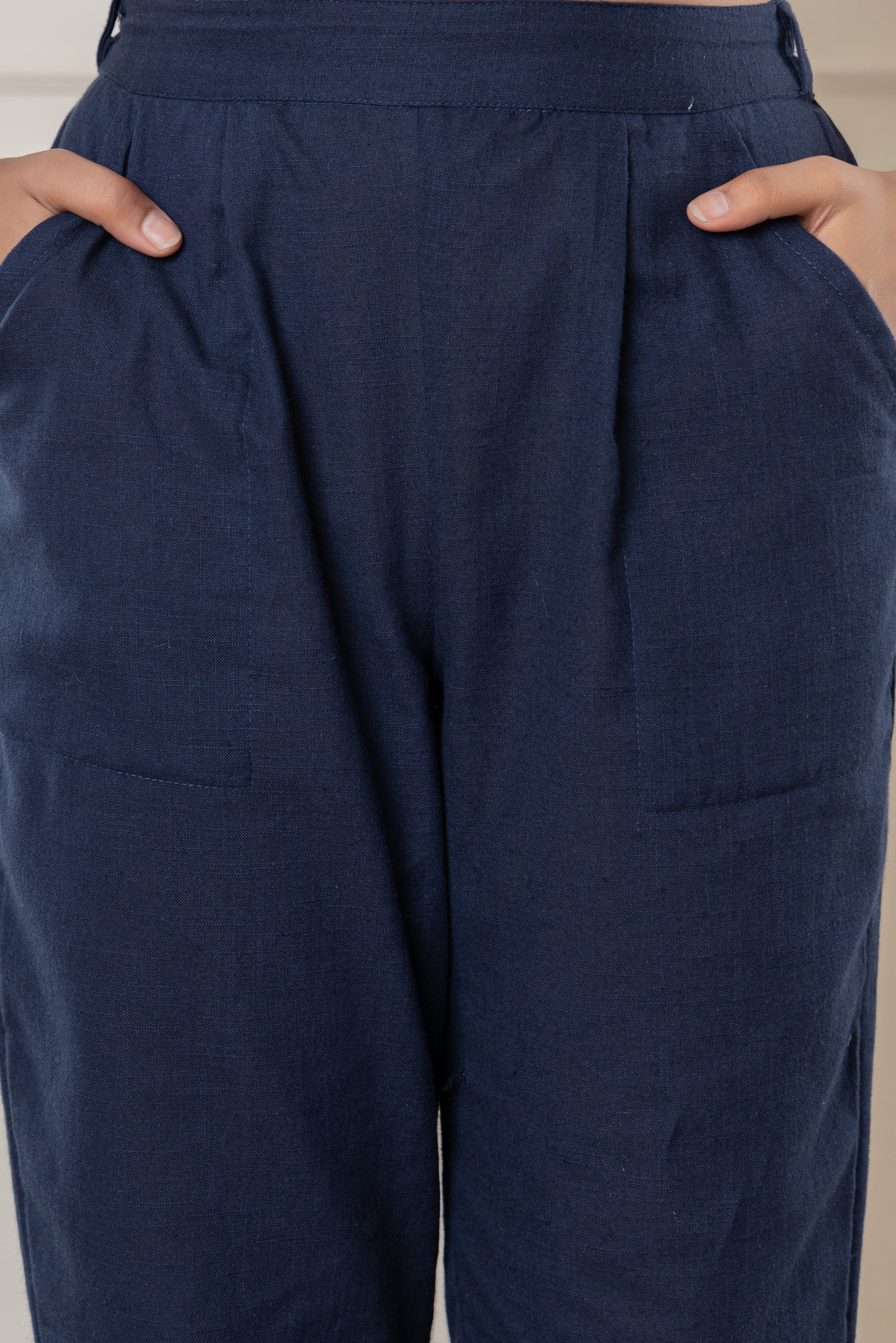 Royal Blue Cotton Flax Pant