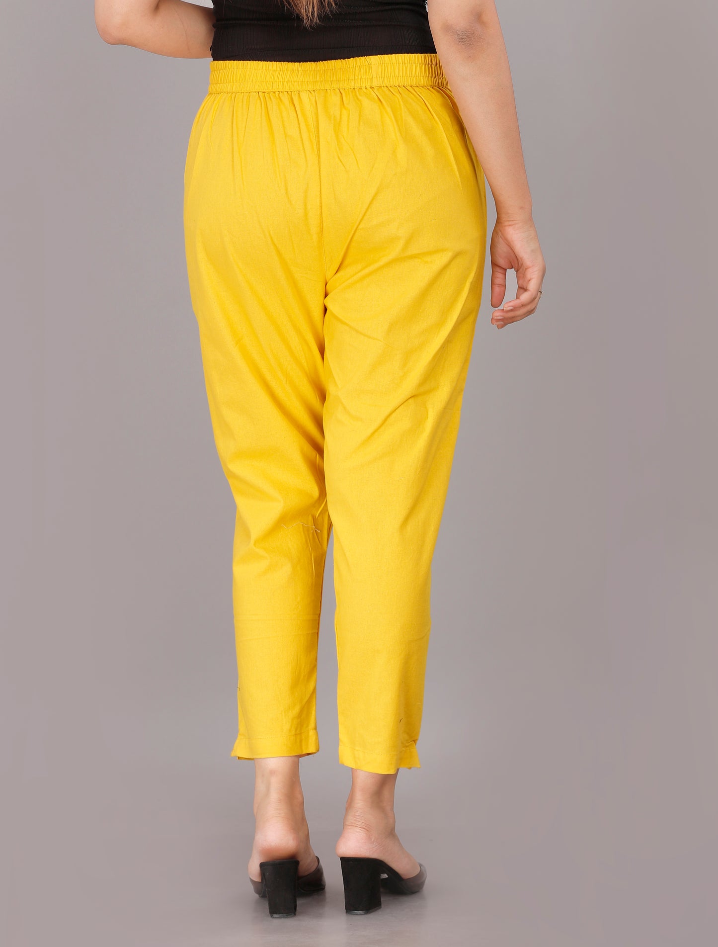Yellow Everyday Cotton Pant
